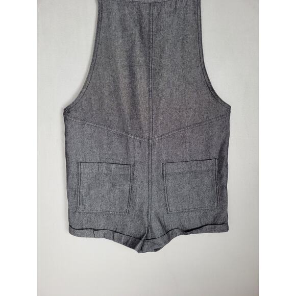 LOLOCCI Overall Shorts for Women Summer Romper Denim Jumpsuit Pockets Small - Picture 5 of 10